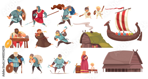 Viking Cartoon Set