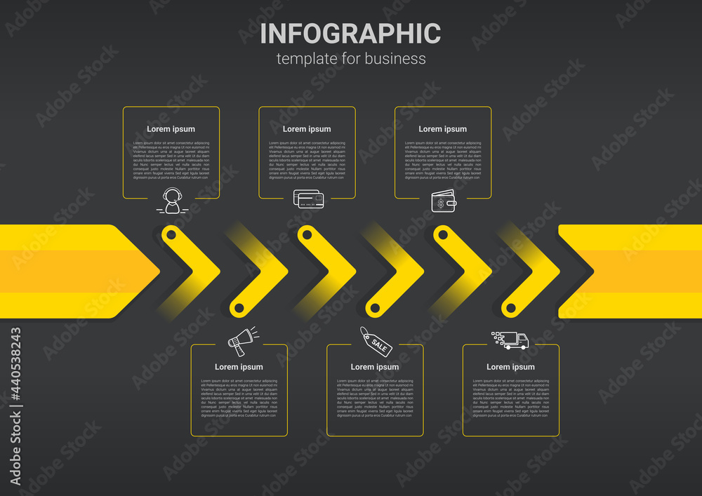 Steps timeline business process infographics element template design - obrazy, fototapety, plakaty 