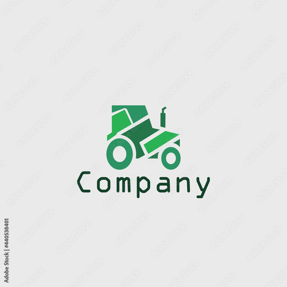 Green car logo design Green car logo design