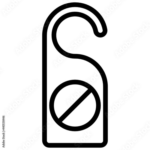 do not disturb outline style icon