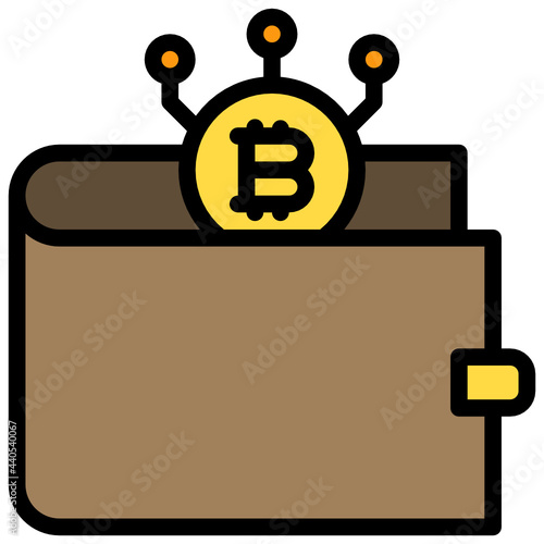 bitcoin color line style icon