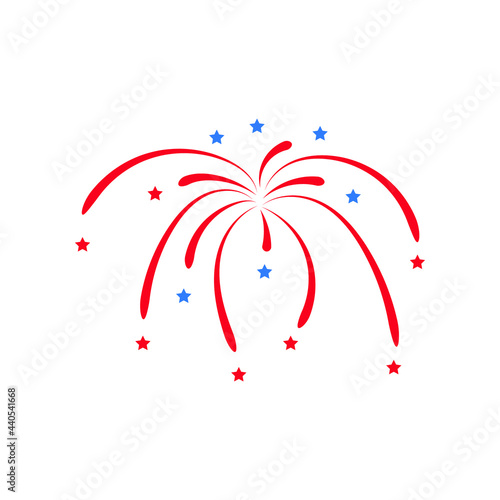 beautiful firework celebrate vector illustration design