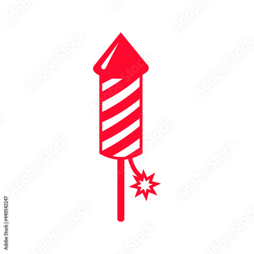 roman candle firework rockets vector illustration design
