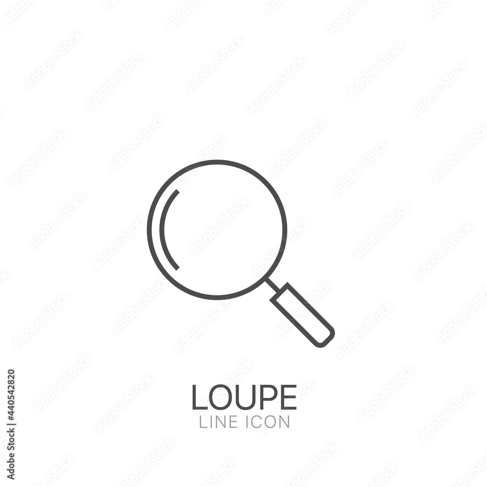 Magnifier glass outline vector icon. Editable stroke Magnifier glass outline vector icon. Editable stroke