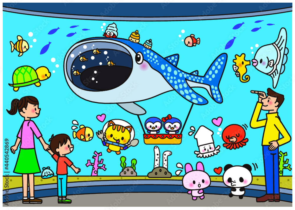 Naklejka premium 海の生き物