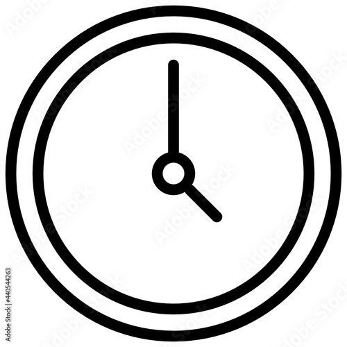 Clock outline style icon