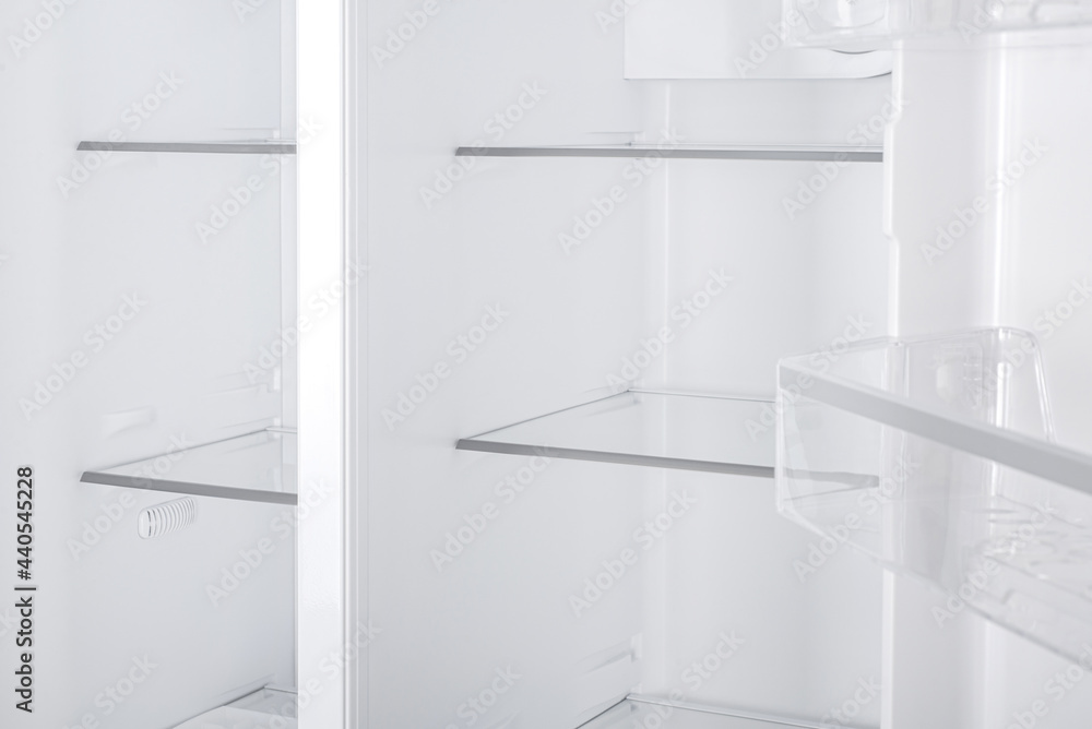 Refrigerator Isolated on White Background. Modern Kitchen and Domestic Major Appliances Refrigerator Isolated on White Background. Modern Kitchen and Domestic Major Appliances
