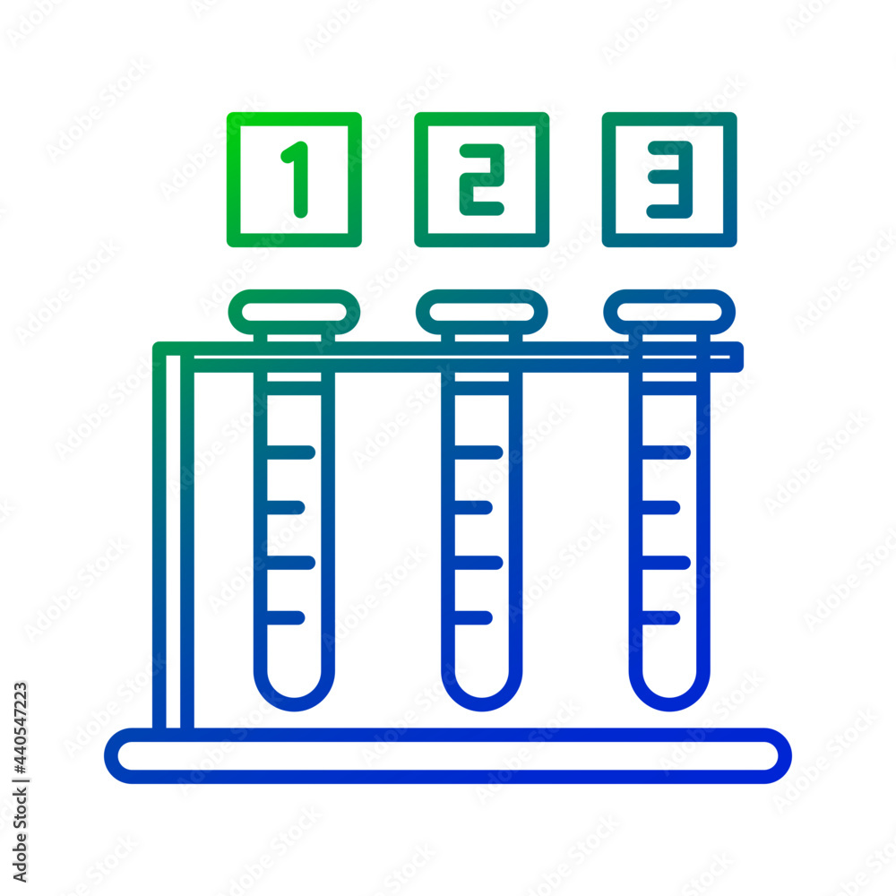 Beakers and sample for scientist icon Beakers and sample for scientist icon