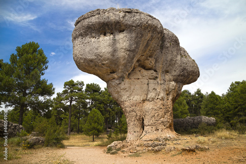 Rock Pedestal in the Ciudad Encantada, Cuenca, Spain