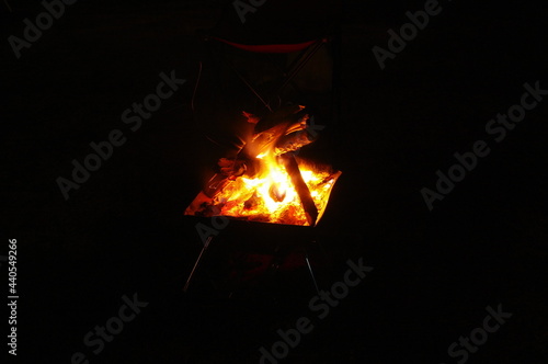 Bonfire at the campsite