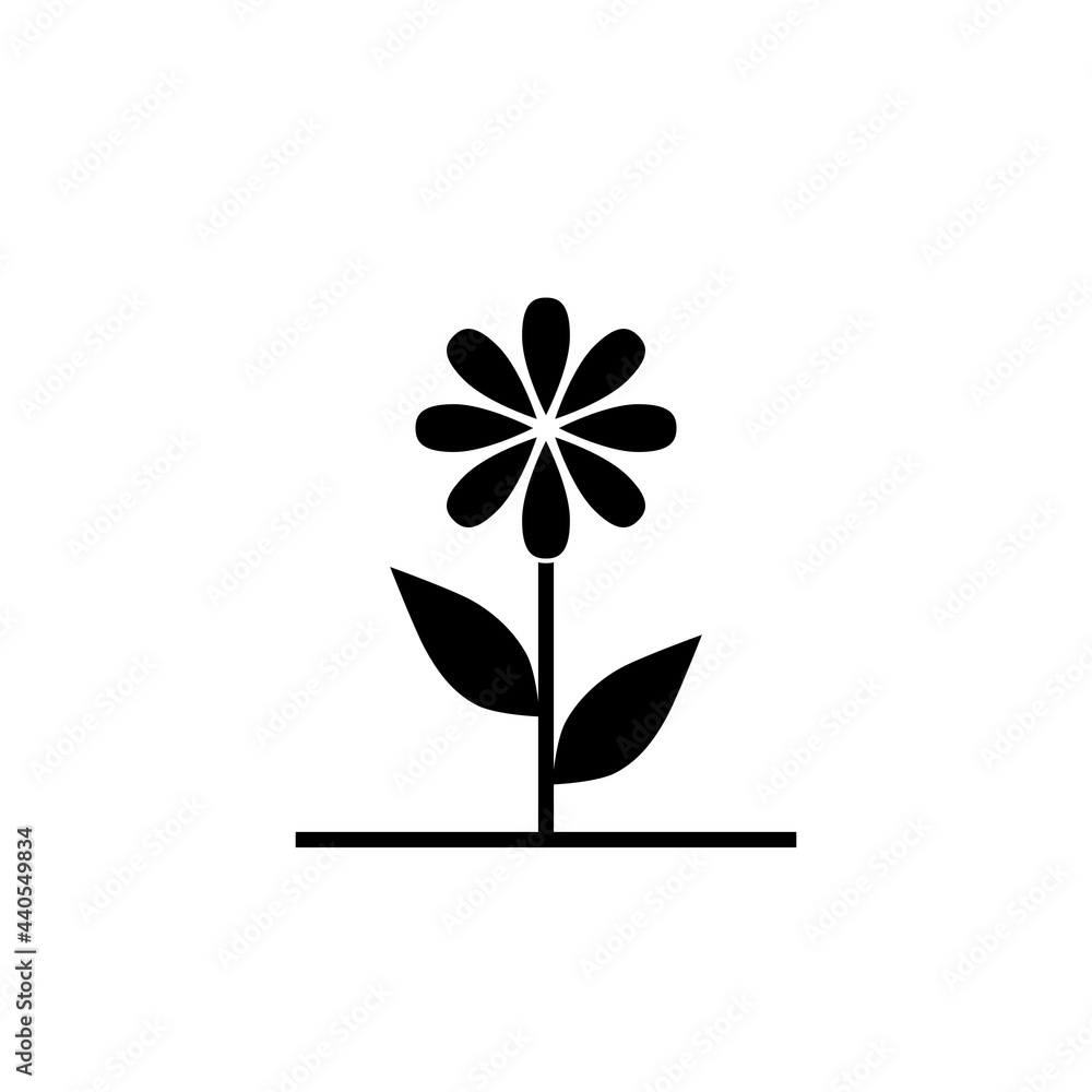 Flower icon isolated on white background