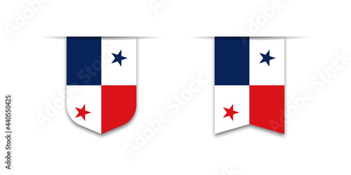 Panama flag. Label flag icon, checkbox sign. Flags of the world. Vector illustration