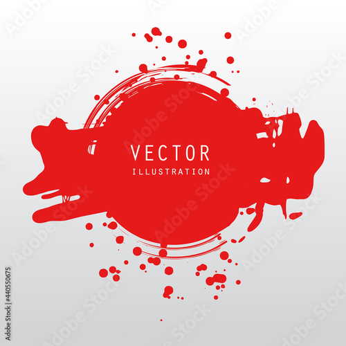 vector splats splashes and blobs of red ink paint in different shapes drips