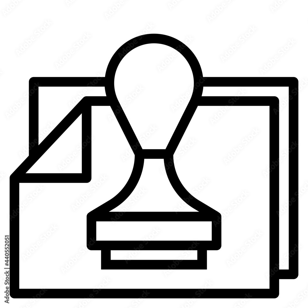 Approve outline style icon Approve outline style icon
