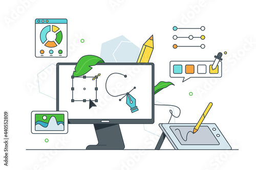 Creative process of graphic development