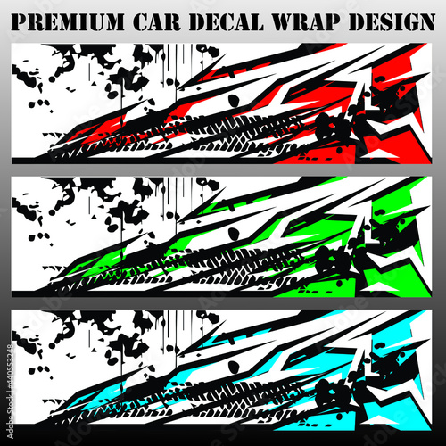 Car wrap graphic racing abstract background for wrap and vinyl sticker