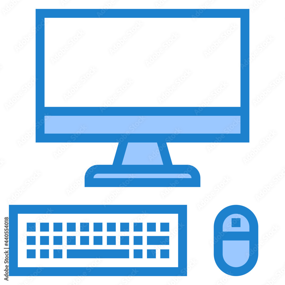 Computer blue style icon Computer blue style icon