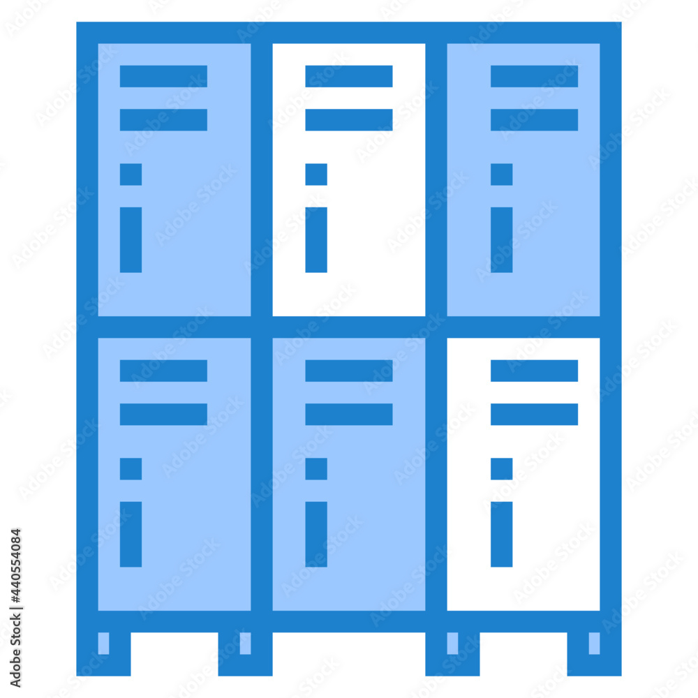 Locker blue style icon Locker blue style icon