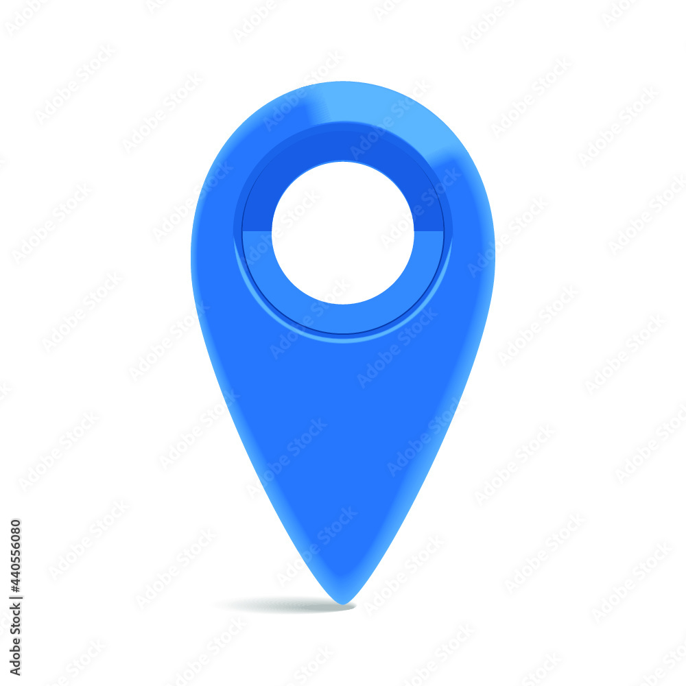 Blue Map Pin isolated on a white background Blue Map Pin isolated on a white background