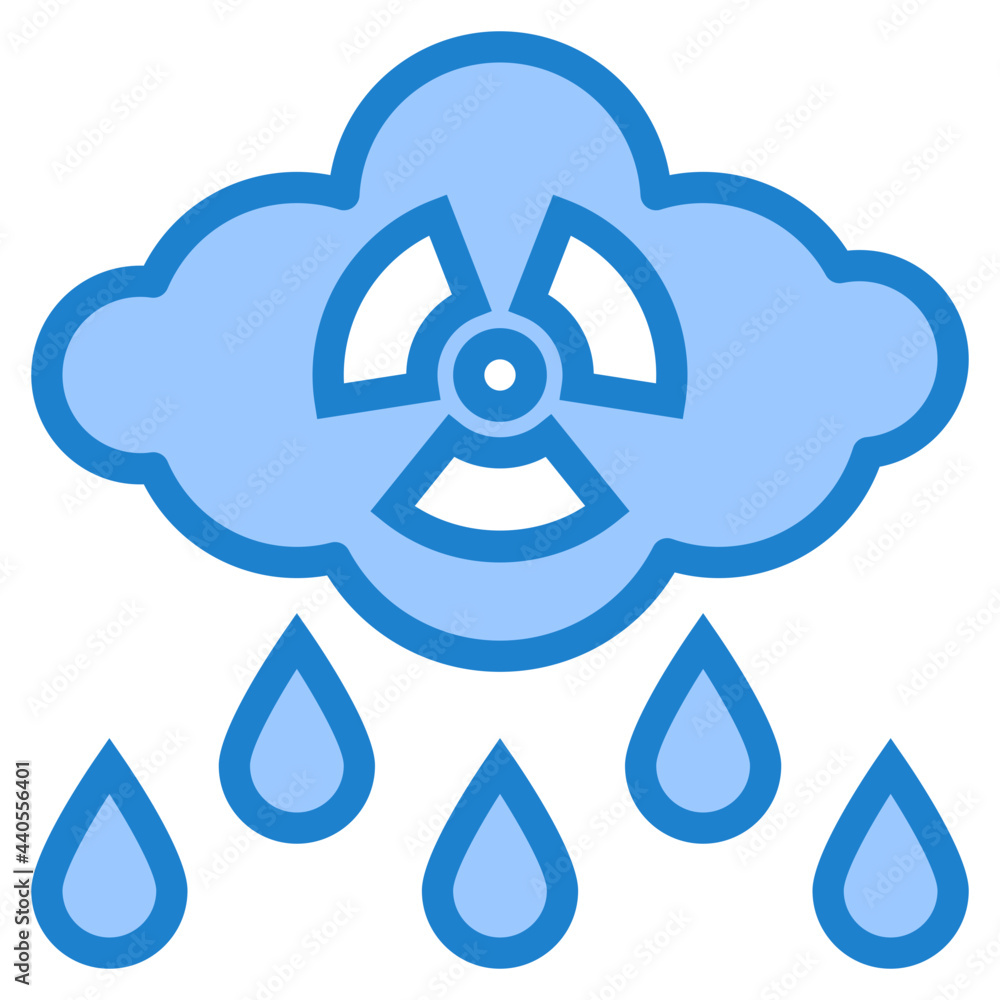 CO2 cloud blue style icon CO2 cloud blue style icon
