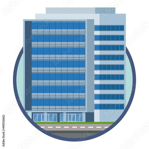 Office city building beautiful illustration