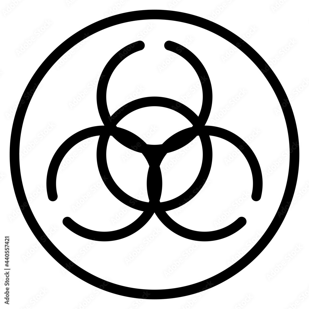 Biohazard outline style icon