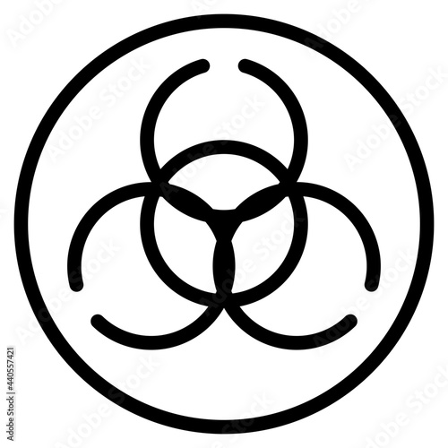 Obraz na płótnie Biohazard outline style icon w salonie