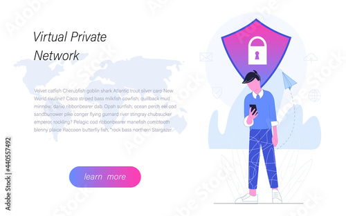 Virtual private network vector illustration on white background
