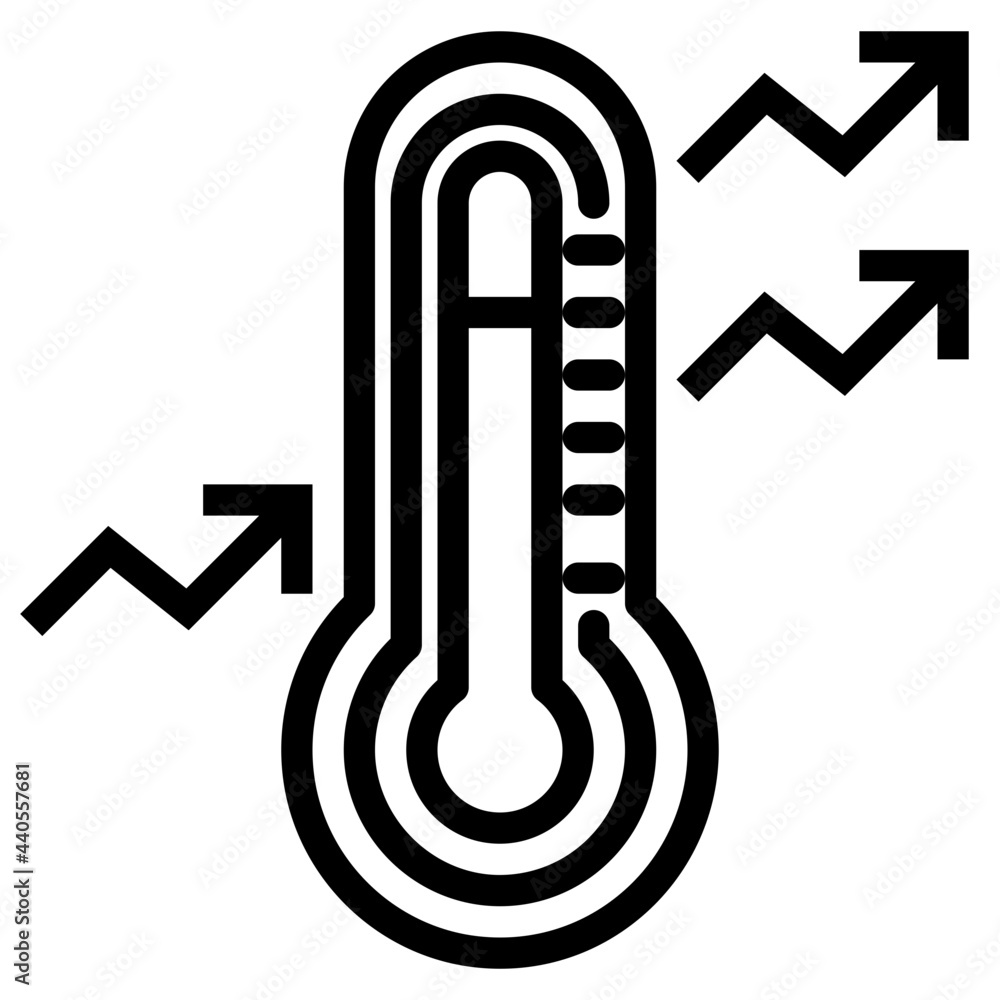 Temperature outline style icon Temperature outline style icon