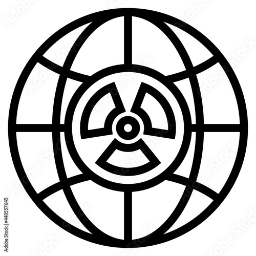 Radioactivity outline style icon