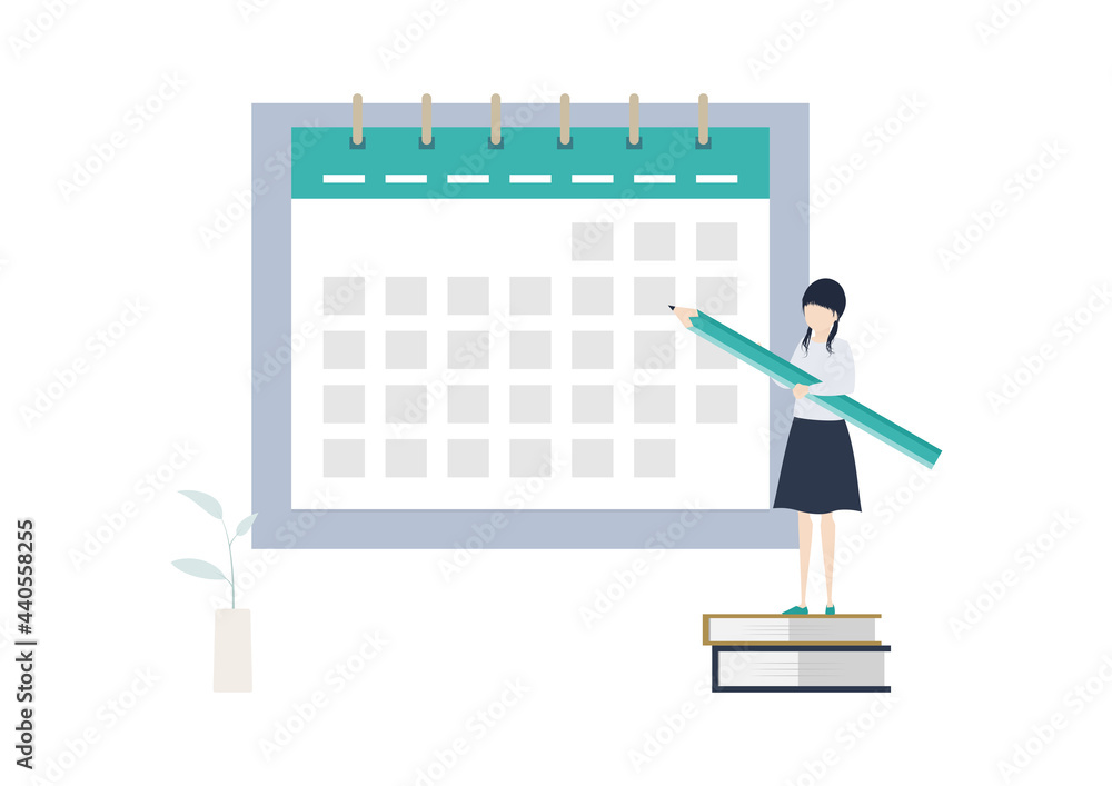カレンダー スケジュール 予定 計画のイラスト素材 Stock Vector Adobe Stock