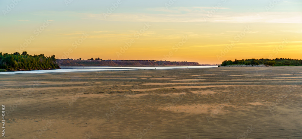 Landscape with steep banks on the Volga river in Russia. Landscape with steep banks on the Volga river in Russia.