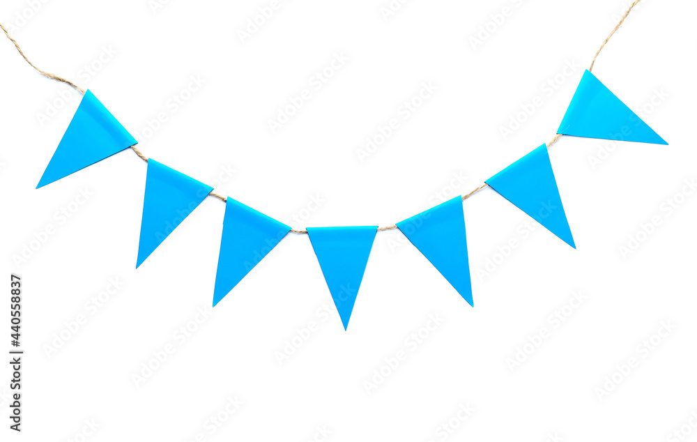 Bright garland on white background Bright garland on white background
