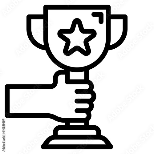 Trophy outline style icon