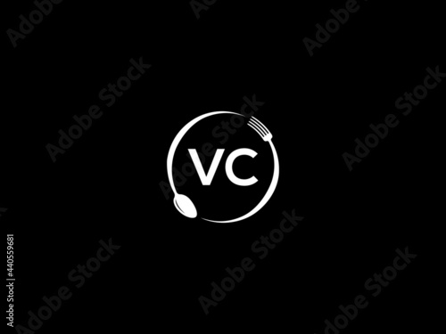 Letter VC Logo, restaurants vc logo icon vector for modern kitchen, health and food business