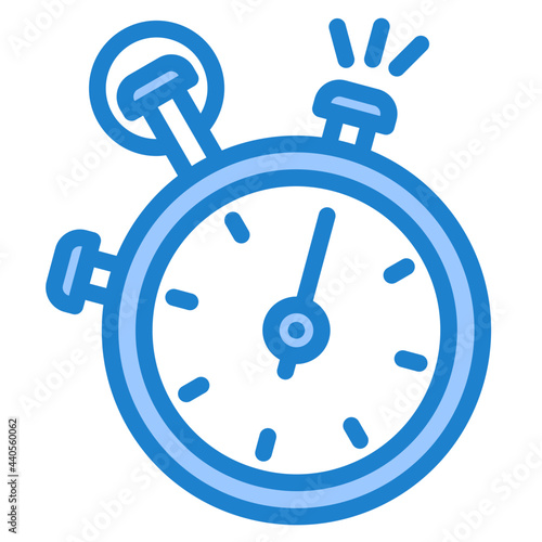 Stop watch blue style icon