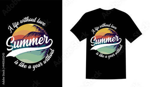 summer t shirt design vector illustration. summer t shirt, summer surfing t shirt. summer sublimation t shirt Vector illustration