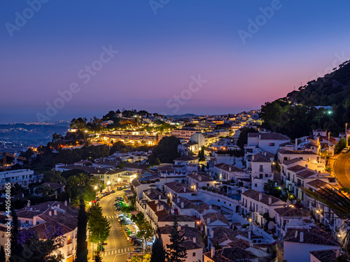 Photo Mijas village in Andalusia with white houses, Spain