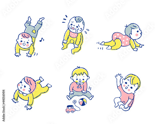 赤ちゃん　ポーズセット