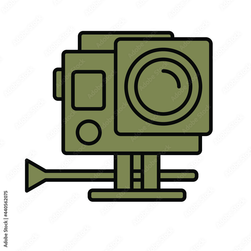 Fototapeta premium action camera icons symbol vector elements for infographic web