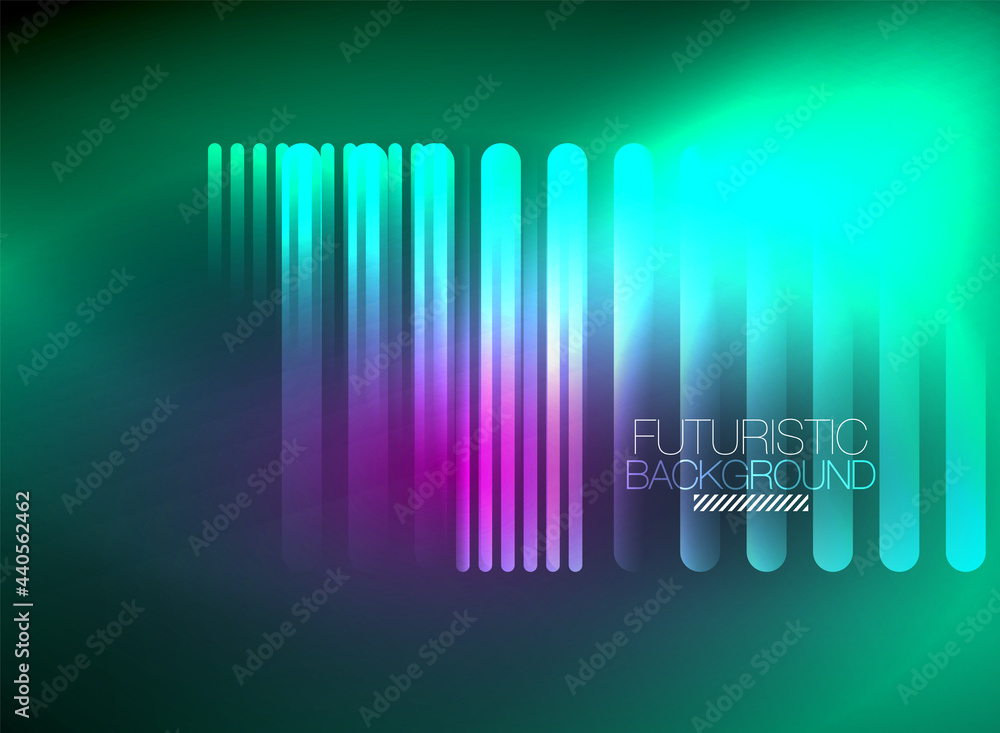 Bright neon color techno abstract background, shiny glowing neon lines in the dark background Bright neon color techno abstract background, shiny glowing neon lines in the dark background