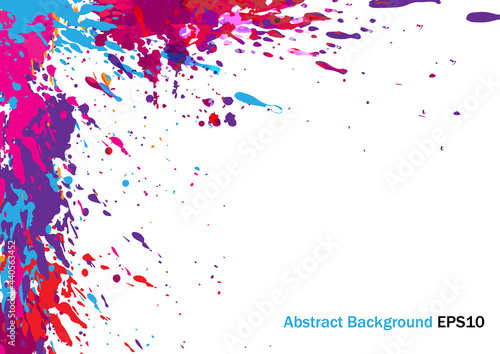 Abstract vector splatter multicolor isolated background design. illustration vector design.
