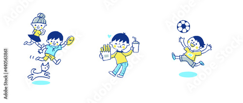 元気な子供　セット