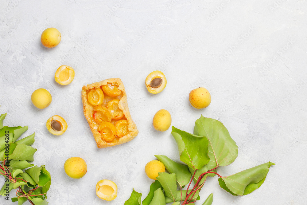 custom made wallpaper toronto digitalDelicious homemade galette with ripe apricots.