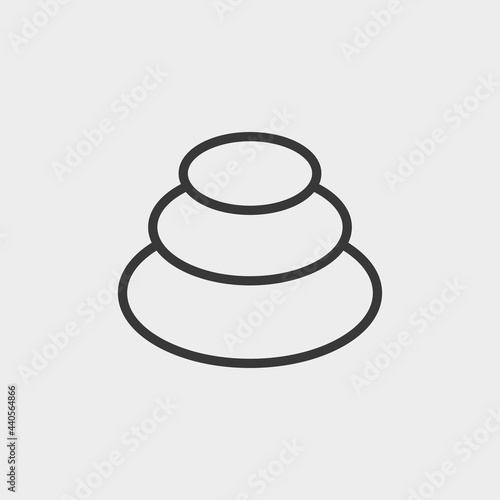 Stacked stones icon isolated on background. Spa symbol modern, simple, vector, icon for website design, mobile app, ui. Vector Illustration