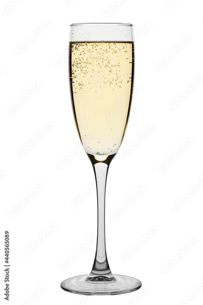 Glass of champagne. Isolated on white background. Alcoholic drink. The concept of celebrating a holiday or victories. Glass of champagne. Isolated on white background. Alcoholic drink. The concept of celebrating a holiday or victories.