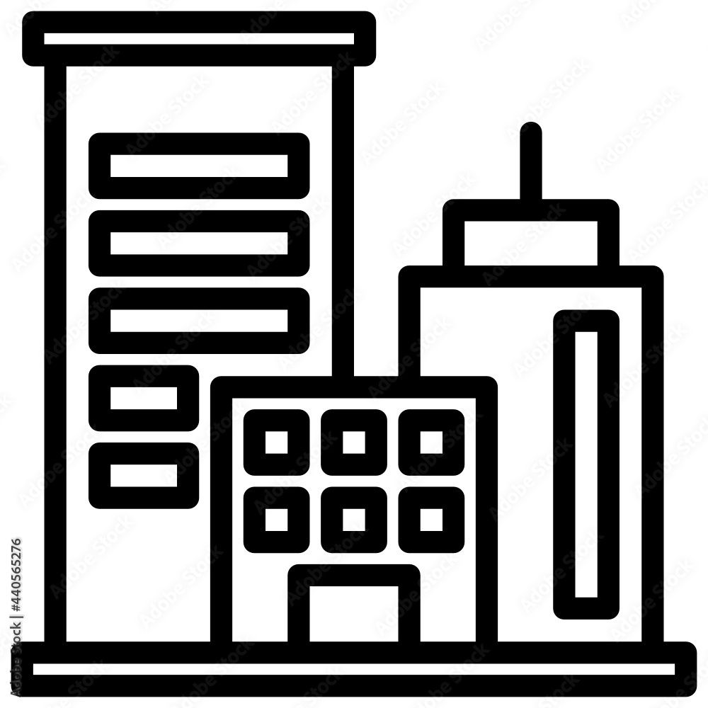 Building outline style icon Building outline style icon