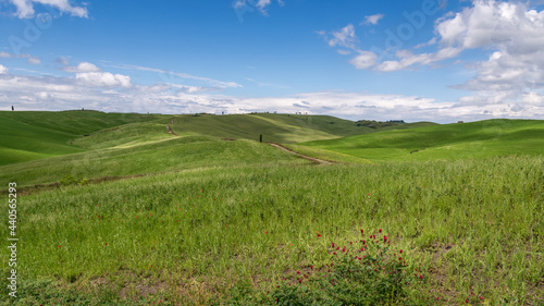 View of the scenic Tuscan countryside