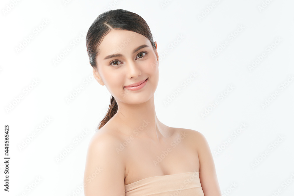 Beautiful young asian woman with clean fresh skin on white background, Face care, Facial treatment, Cosmetology, beauty and spa, Asian women portrait. Beautiful young asian woman with clean fresh skin on white background, Face care, Facial treatment, Cosmetology, beauty and spa, Asian women portrait.