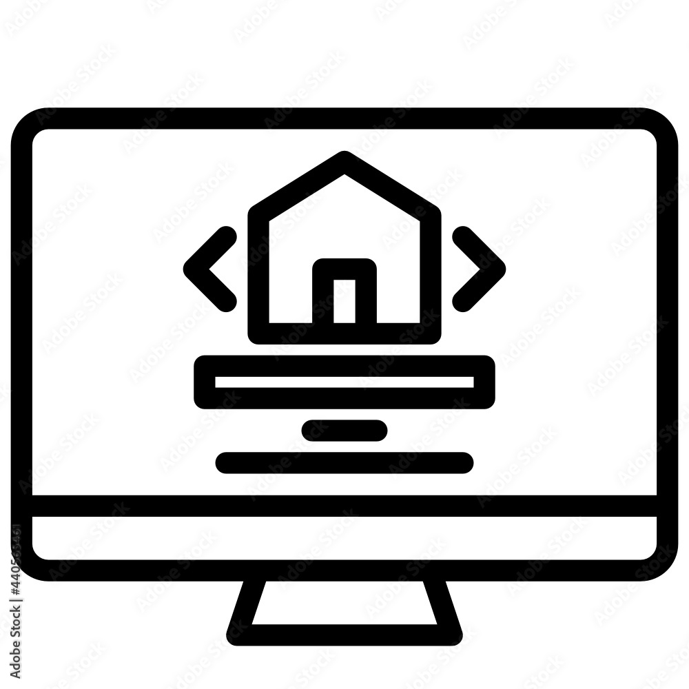 Real estate outline style icon Real estate outline style icon